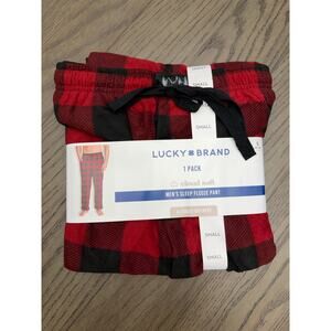 NWT Lucky Brand Men’s Fleece Sleep Pants S 28–30 Plaid